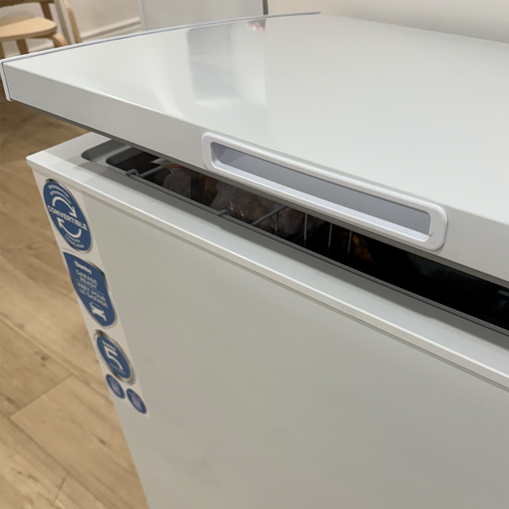 This is an image that shows how the freezer door opens.