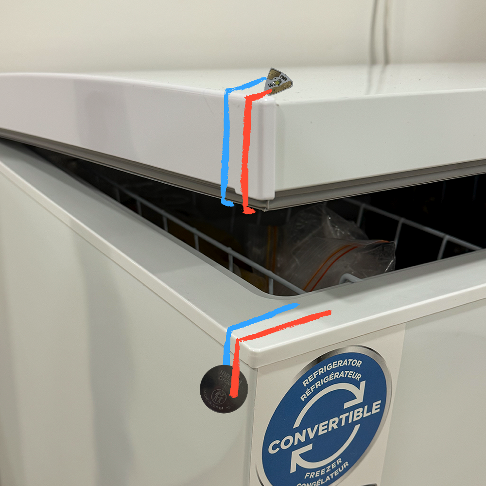 This is one angle of the annotated photo to show how the circuit would work.