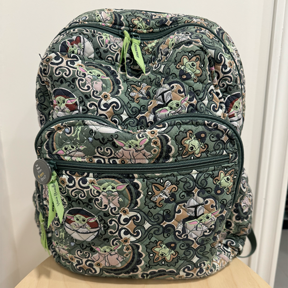 This is a front facing image of my backpack.