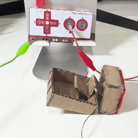 This is a GIF of the prototype in action. If I were to further develop the idea I would find a way to balance the weight of the keycap and how tall I should make the spring.