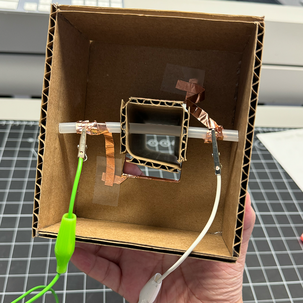 This is an image of the interal wiring/workings of my first prototype for my joystick.