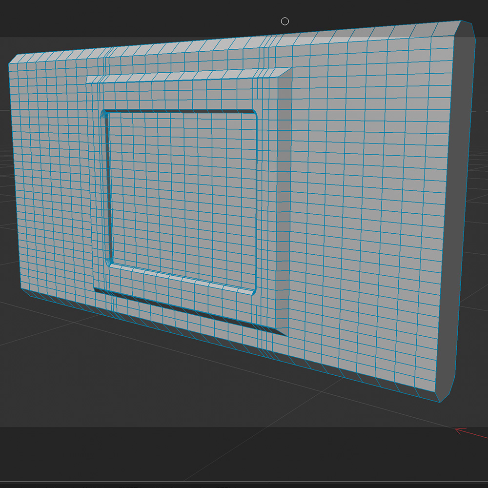 Unfortunately, I did not have auto save turned on and my computer died thus deleting the original model. For this second model I learnt that you can use the inset tool to also somewhat extrude making the slightly beveled edges that were more acurate to the object.
