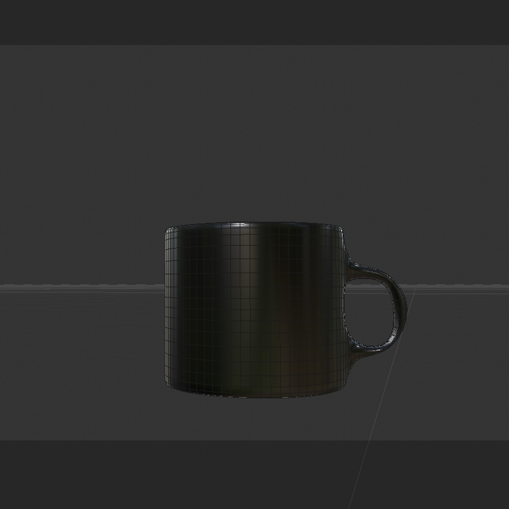 This is a photo of my first simple 3D model of the mug from week one.