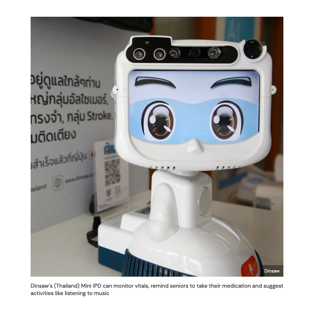 This image was taken from the WGSN article and shows a carebot that can both monitor vital signs and remind the user to take their medication. This product is a great example of a possible direction our project could go in as we also thought about a healthcare companion.