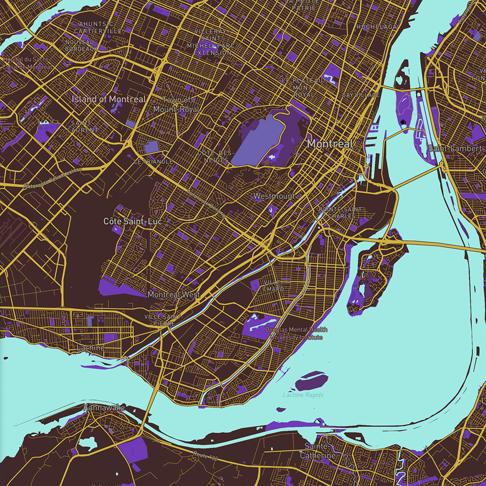 Mapbox Cartogram of Montreal's Notre-Dame Basilica.