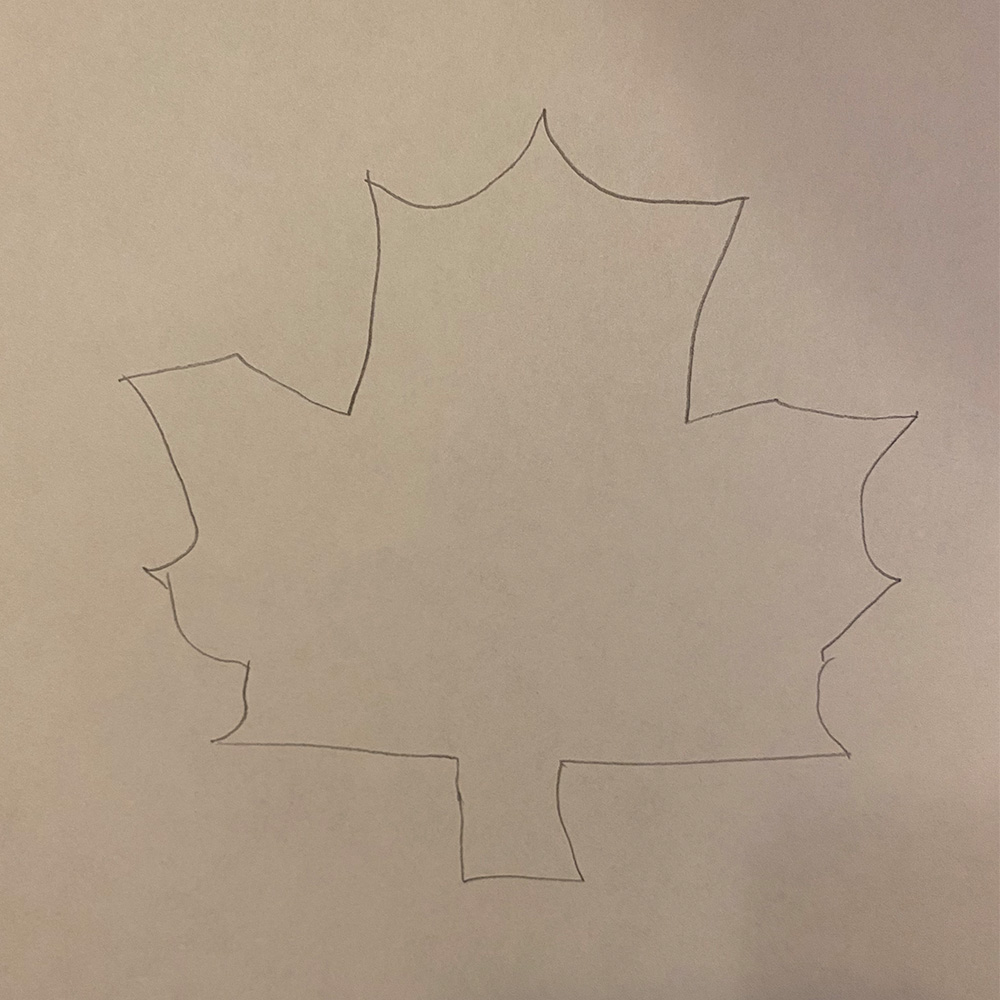 Leaf drawn by my aunt on my dad's that was later digitized in Adobe Illustrator.